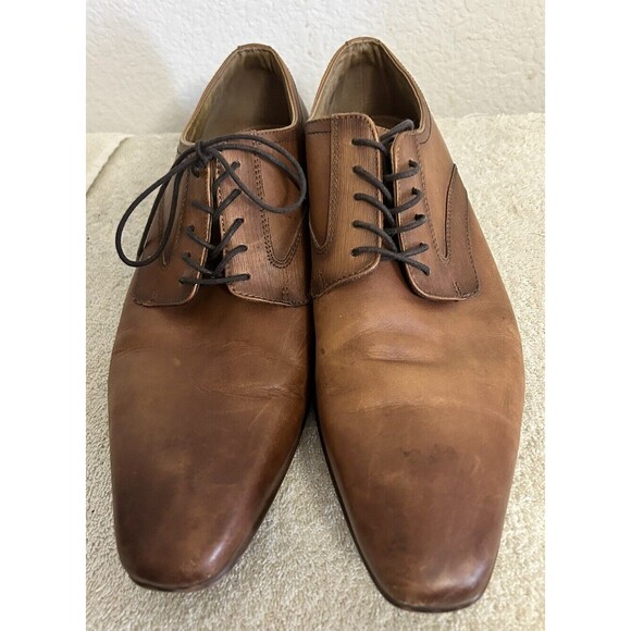 ALDO Men\'s Size 10.5 Brown square Toe Oxford Dress Lace Up Shoes main image 4